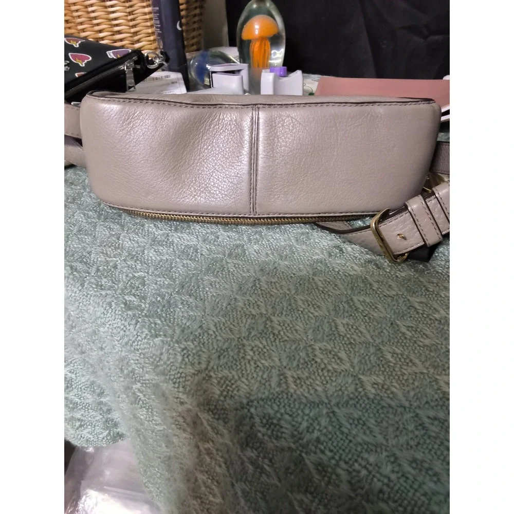 13. Marc Jacobs Recruit Nomad Grey Pebbled Leather Crossbody Saddle Bag M0008137